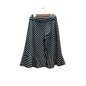 Talbots stripe flare skirt NWT